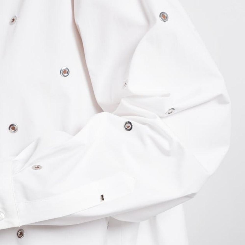 SPORTMAX | Elio eyelet-embellished cotton-poplin shirt In White - Picture 12 of 12